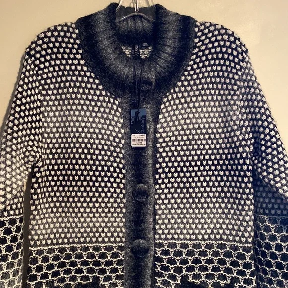 ETHYL clothing NWT Cardigan gray button down size Large - Picture 4 of 9